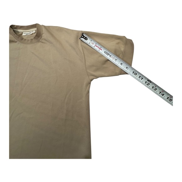 HUDSON & BARROW Knitwear Mens M Short Sleeve Crewneck T Shirt Beige - Picture 6 of 8